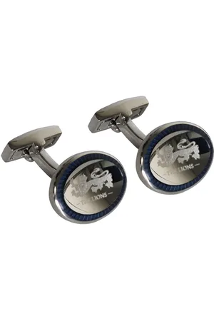 Hackett Lions Mens Silver/Navy Manschettenknöpfe