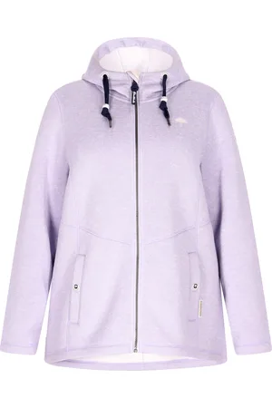 Schmuddelwedda Strickfleecejacke Damen Grauviolett Melange
