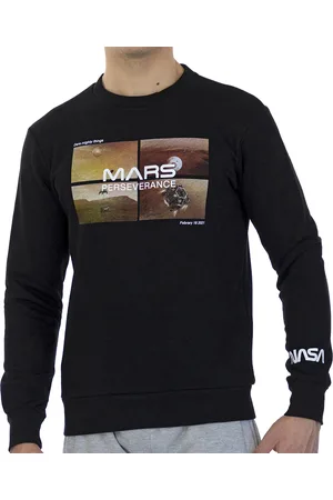 Nasa Langärmeliges Basic-Sweatshirt mit Rundhalsausschnitt MARS09S für Männer