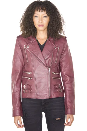 Infinity Damen Leder Vintage Brando Bikerjacke-Orlando