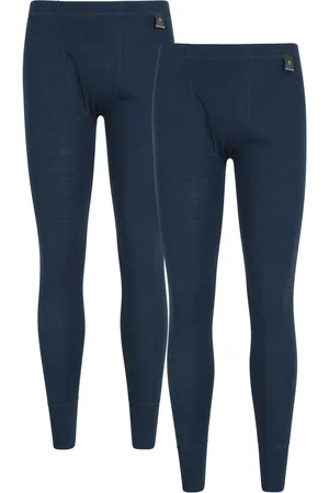 Mountain Warehouse Herren Merino Wool Base Layer Bottoms (2er Pack) (Navy)
