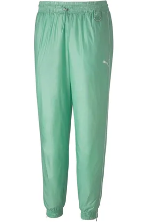 PUMA Ovide SS Nylon Mist Green Track Hosen Damen Jogger 597426 32