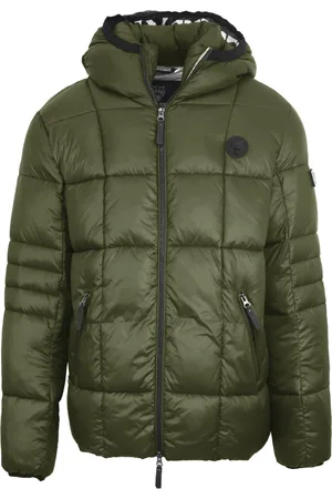 Philipp Plein Small Circle Logo gesteppte grüne Jacke