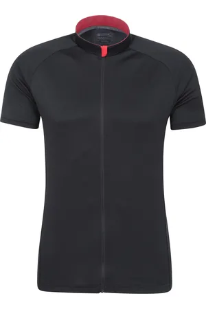 Mountain Warehouse "Roubaix" Oberteil Durchgehender Reißverschluss für Herren - Radfahren (Pechschwarz)