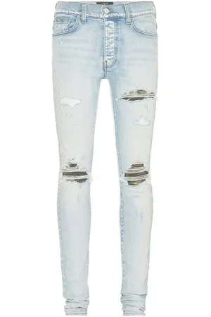 AMIRI MX1 Camo Light Indigo Blue Jeans