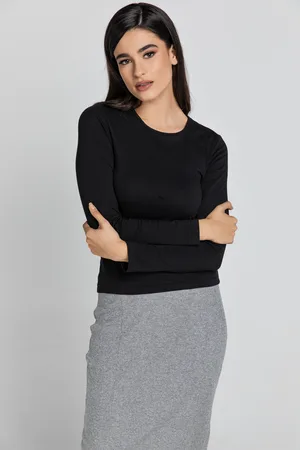 Conquista Schwarzes Jersey-Top