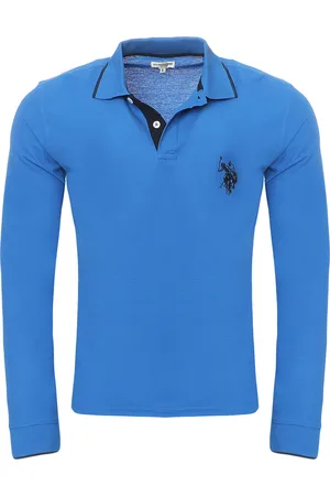 U.S. Polo Assn. . Langarm Poloshirt in Royal