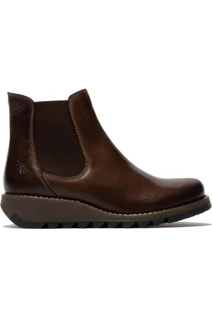 Fly London SALV Chelsea-Stiefel aus Leder für Damen, , Keilabsatz