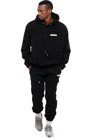 Tom Barron Oversize Fleece-Trainingsanzug-Set für Herren