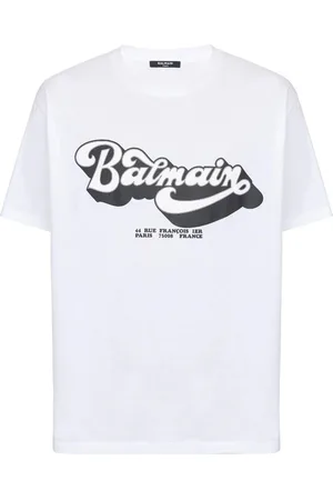 Balmain 70er-Jahre-Logo-Print-T-Shirt in