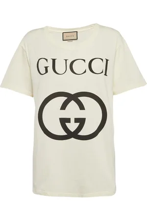Gucci Interlocking GG Logo Slim Fit Weisses T-Shirt