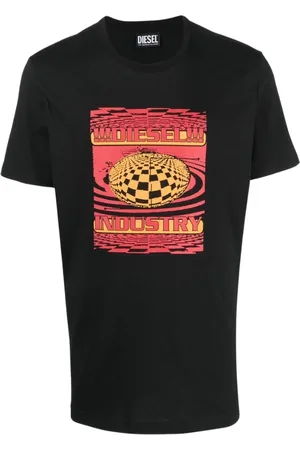 Diesel Industrial Design Schwarzes T-Shirt