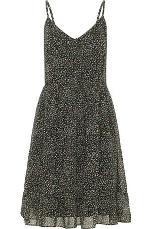 Dreimaster Kleid Damen Schwarz Mehrfarbig
