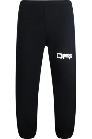 OFF-WHITE Airport Tape Logo Schwarze Jogginghose