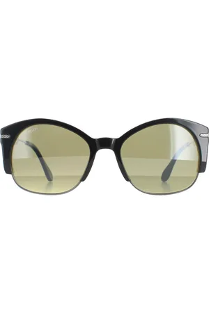 Serengeti Semi Rimless Womens Shiny Gunmetal Polarisiert Grün 555nm Vinita