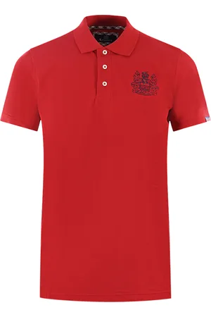 Aquascutum Branded Sleeve Rotes Poloshirt