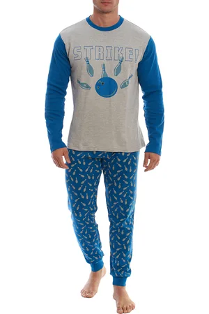 Kisses and Love KLP4 Herren-Winterpyjama mit langen Ärmeln