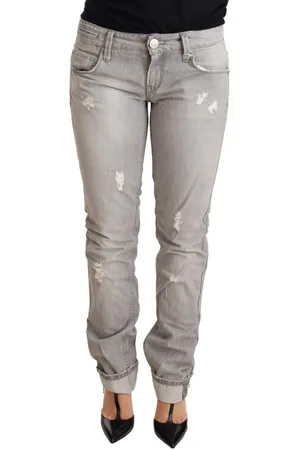 ACHT Zerfetzte Slim-Fit-Jeans aus Baumwoll-Denim