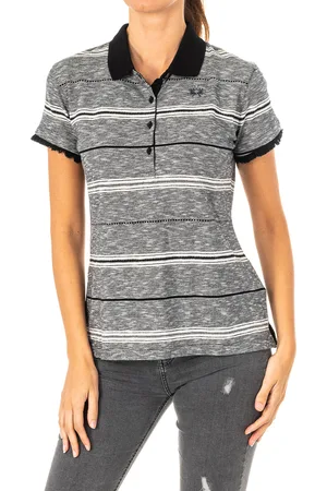 La Martina Kurzärmeliges Damen-Poloshirt mit Reverskragen LWP005