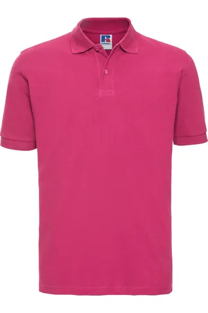 Russell Athletic Russell Herren 100% Baumwolle Kurzarm-Poloshirt (Fuchsia)