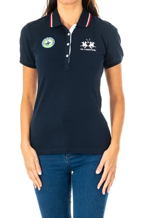 La Martina Kurzärmeliges Damen-Poloshirt mit Reverskragen 2WPH40