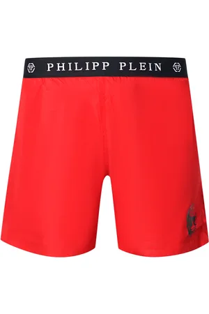 Philipp Plein Branded Waistband Badeshorts