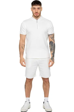 Enzo | Herren-Set aus Texturiertem Waffel-T-Shirt und Shorts