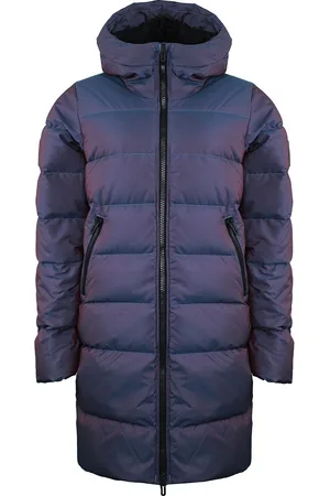 Under Armour Coldgear Blue Womens Irisierende Parka Kapuzenmantel 1365812 422