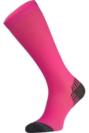 COMODO 1 Paire Chaussettes Genou Sport Running Contention Homme Femme - Rose Néon