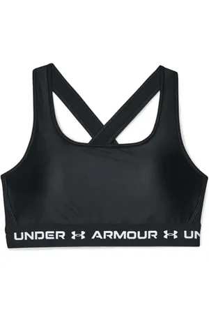 Under Armour Heategear ärmellose schwarzer Crossback Womens Sport Bra 1362612 001