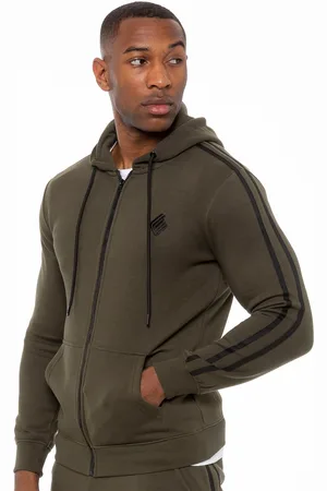 Enzo Herren Kapuzenpulli mit Reißverschluss und Band| designer menswear