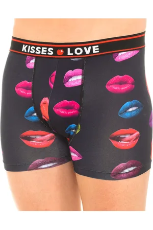 Kisses and Love Atmungsaktiver Stoff Boxer Lips Modell KL10001 Mann