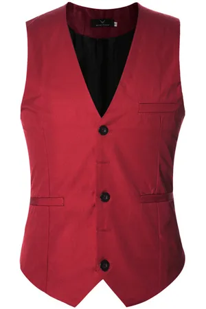 Allthemen Slim Fit Einfarbige Mode Weste