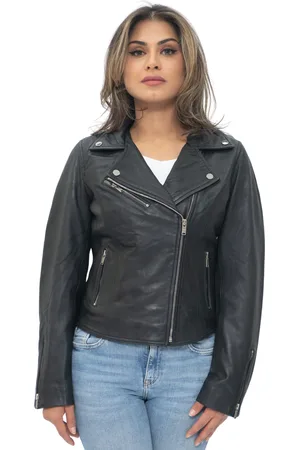 Infinity Damen-Leder-Klassiker-Biker-Brando-Jacke-Baku