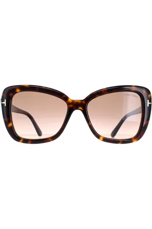 Tom Ford Square Damen Dunkel Havanna Farbverlauf Maeve FT1008
