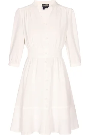 Dreimaster Kleid Damen Wollweiss