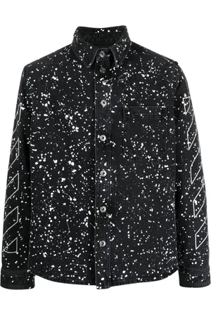 OFF-WHITE Diag Outline Design Jeanshemd