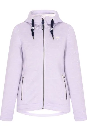 Schmuddelwedda Strickfleecejacke Damen Grauviolett Melange