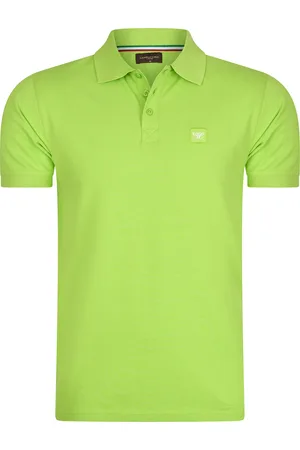 Cappuccino Italia Polo Plain Pique von in der farbe Grun und in größe S.