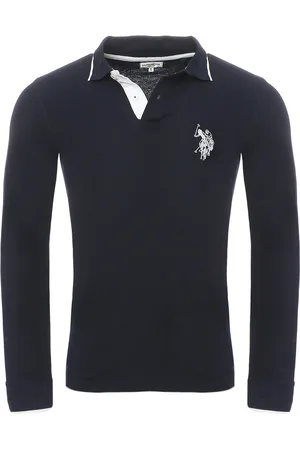 U.S. Polo Assn. . Langarm Poloshirt in Navy