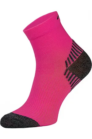COMODO Unisex Chaussettes de Contention pour Running Compression pour Sport - Rose Néon