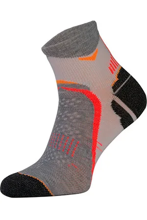 COMODO Unisex Chaussettes Basses Running Argentees courtes Antibacteriennes - Saumon Blanc