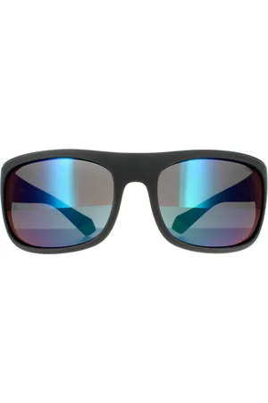 Polaroid Wrap Mens Grün Grün Spiegel Polarisierte Sonnenbrille