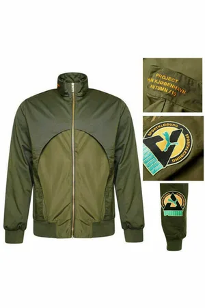 PUMA X Han Kjobenhavn Langarm Zip Up Green Olive Mens Jacke 576887 77