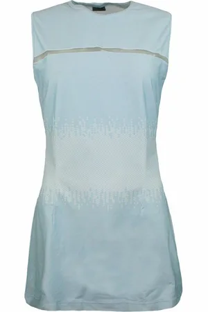 Nike Stretch Fit Crew Neck ärmellose hellblaue Damen Kleid 240930 400