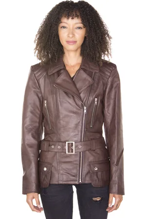 Infinity Lange Damen-Bikerjacke aus Leder – Quito