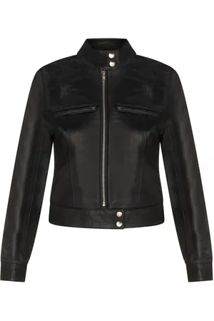 Infinity Schlichte Damen-Motorrad-Bikerjacke aus Leder – Braga