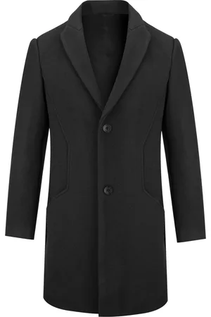 Allthemen Herren Lang Slim Fit Winter Warm Business Wollmantel