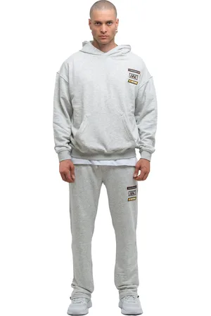 Tom Barron Herren-Trainingsanzug-Set mit besticktem Abzeichen, Oversize