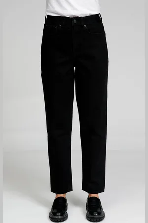 TeeShoppen Die Original Performance Mom Jeans - Schwarzer Denim